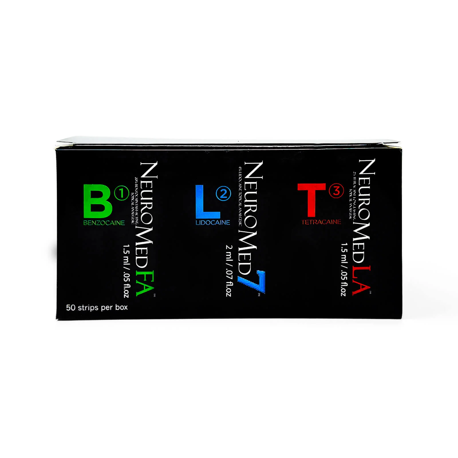 NeuroMed BLT numbing cream packet — benzocaine, lidocaine, tetracaine triple-action formula